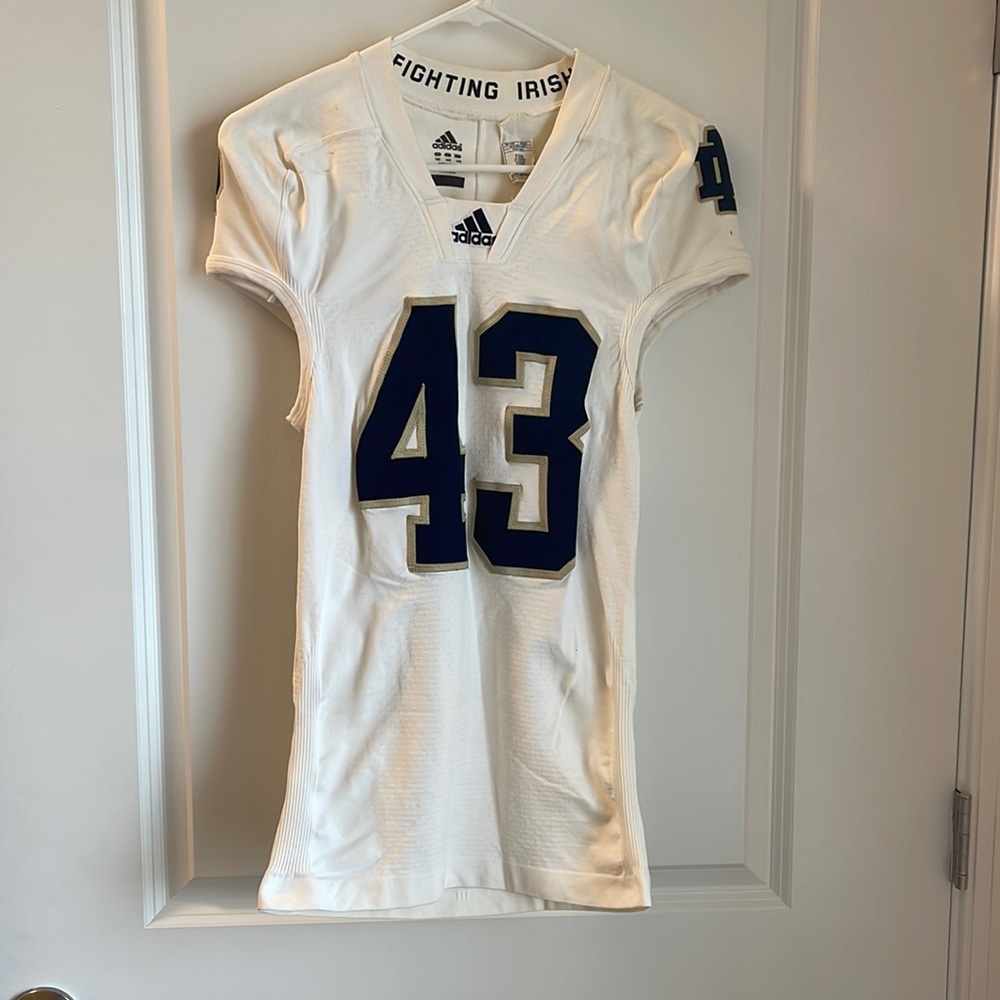 Game Used #43 Notre Dame Fighting Irish Jersey 2012 Season Adidas COLLECTIBLE